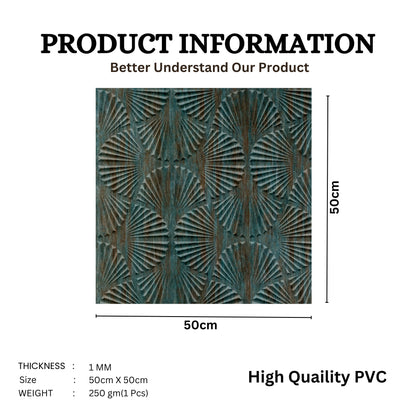 Rustic Wood Self Adhesive Panels Hand Fan Design