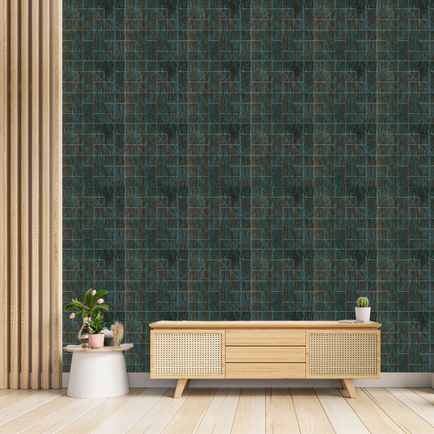 Rustic Wood Self Adhesive Panels Stripe Design