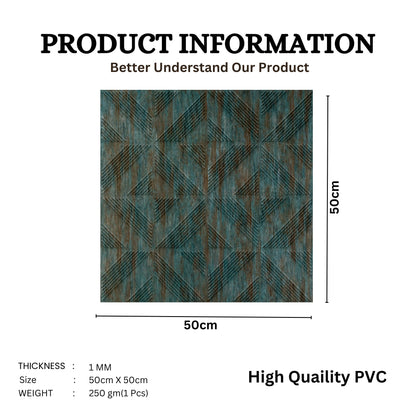 Rustic Wood Self Adhesive Panels triangle Design