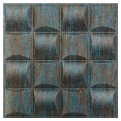 Rustic Wood Block Design 3D Wall Panel View