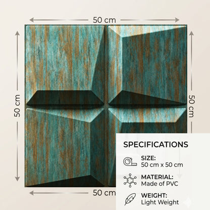Rustic Wood 3D Wall Panels Cube Design-4