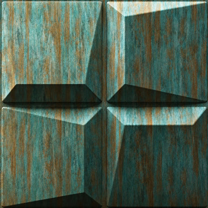 Rustic Wood 3D Wall Panels Cube Design