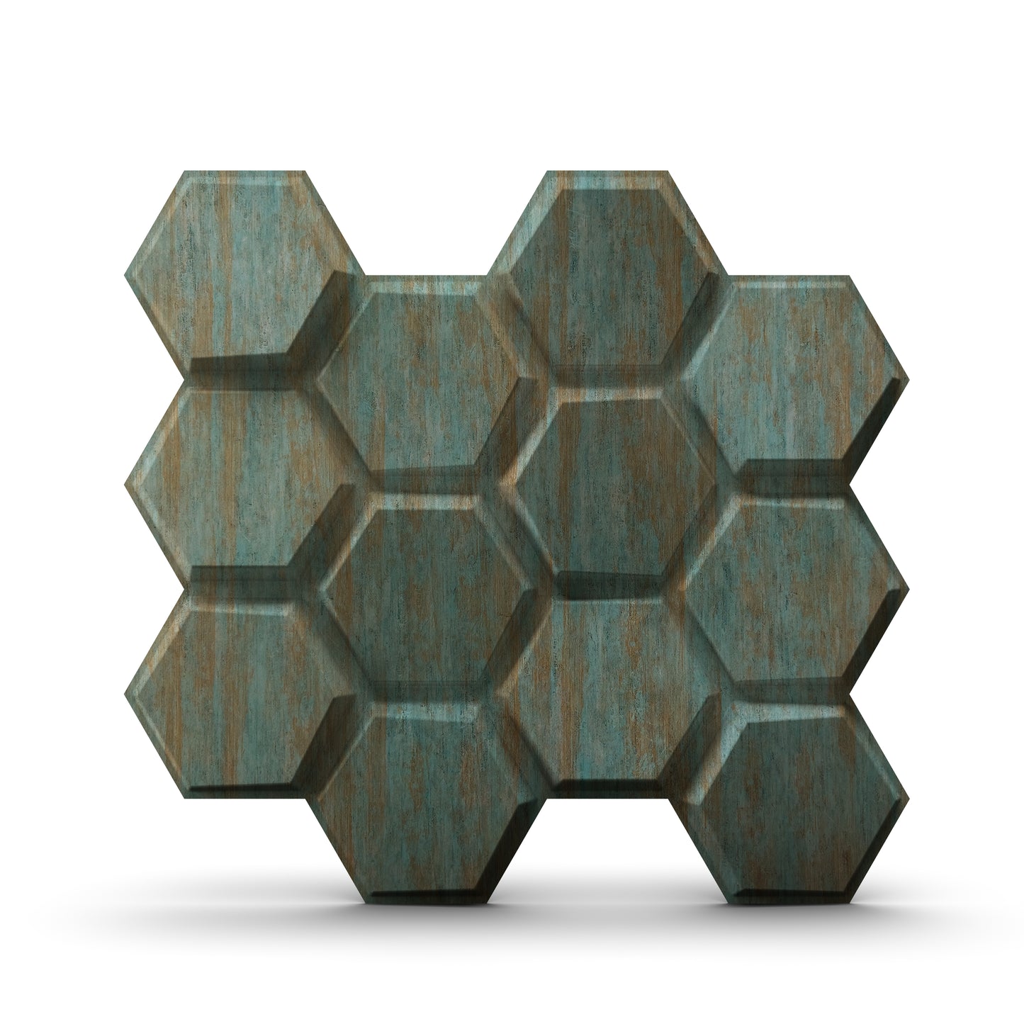 Rustic Wood 3D Wall Panels Hexagon Design-td038
