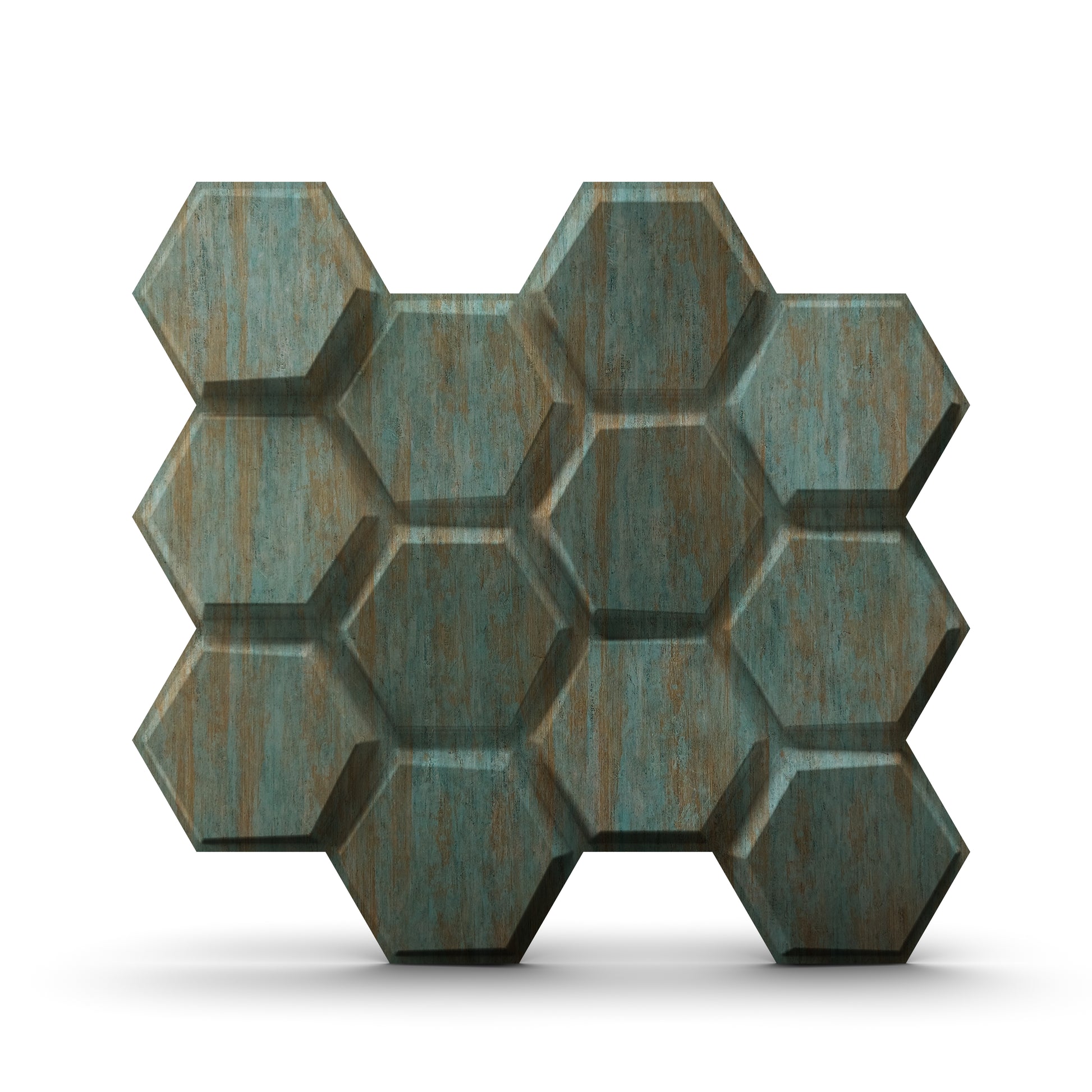 Rustic Wood 3D Wall Panels Hexagon Design-td038
