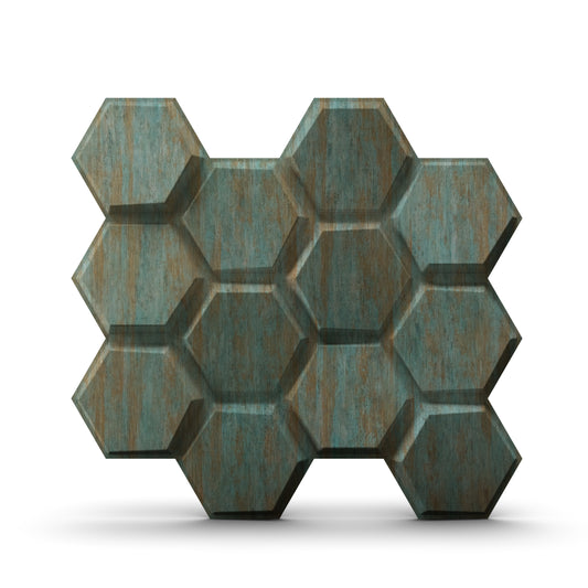 Rustic Wood 3D Wall Panels Hexagon Design-td038
