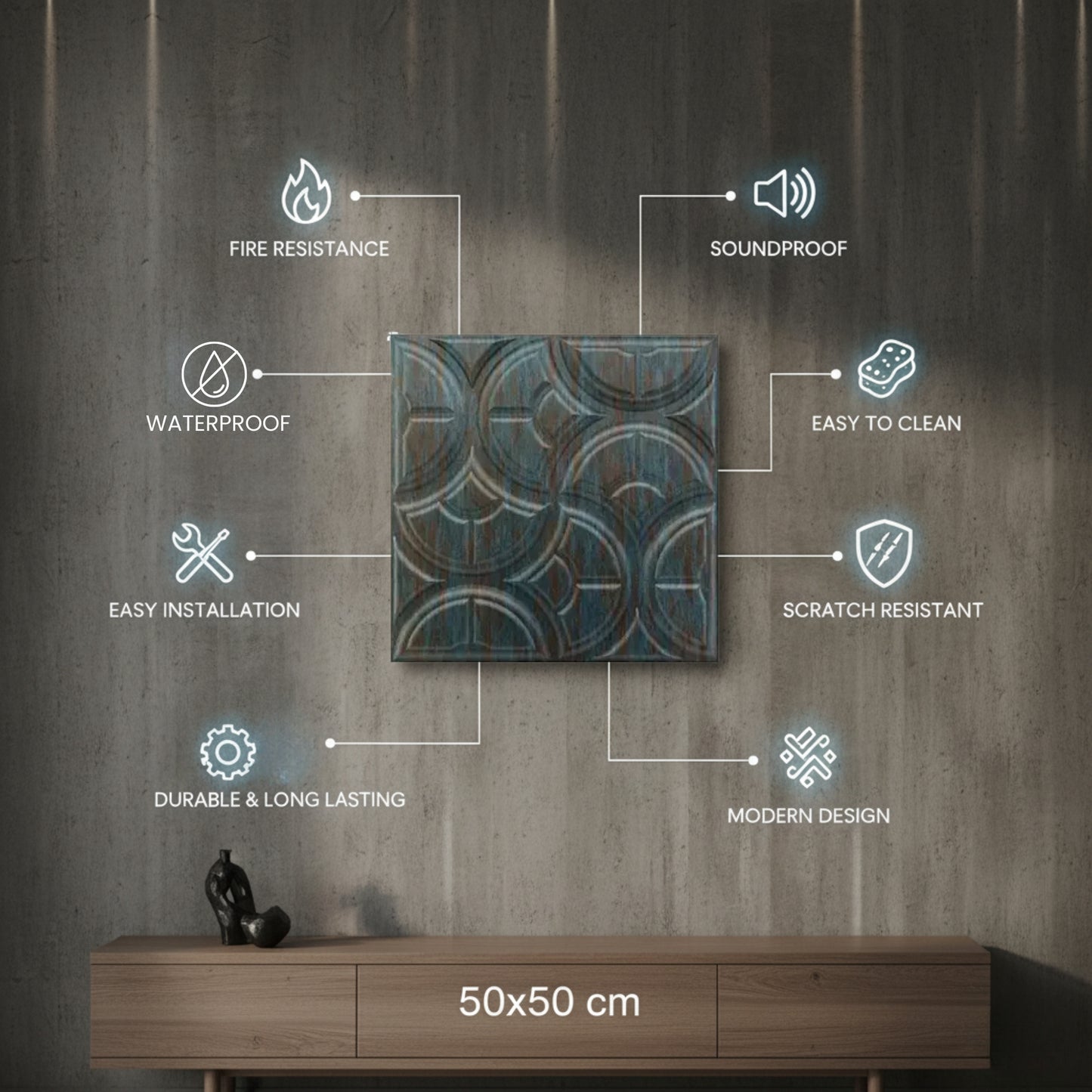 Rustic Wood 3D Wall Panels Luna Design