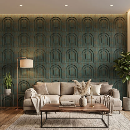 Rustic Wood Archi Design 3D Wall Panel-1