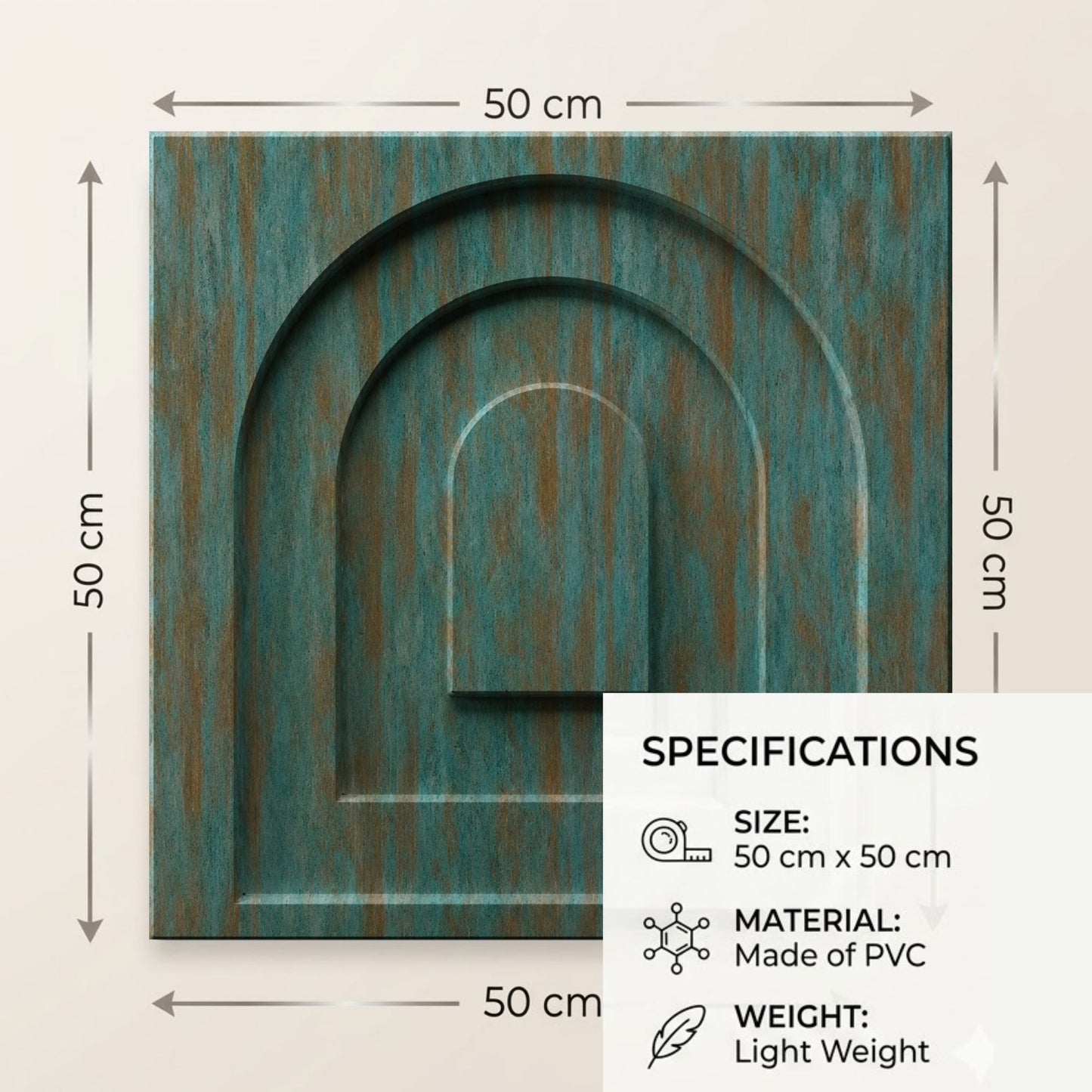 Rustic Wood Archi Design 3D Wall Panel-3