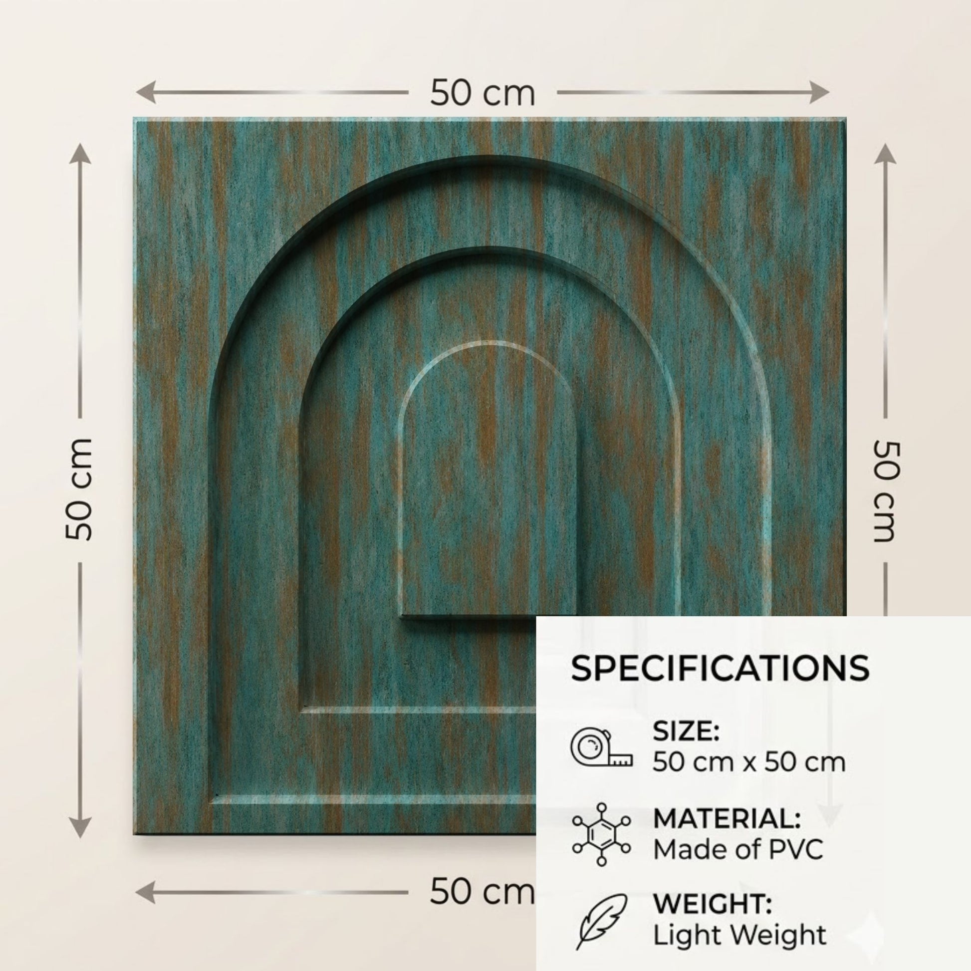 Rustic Wood Archi Design 3D Wall Panel-3