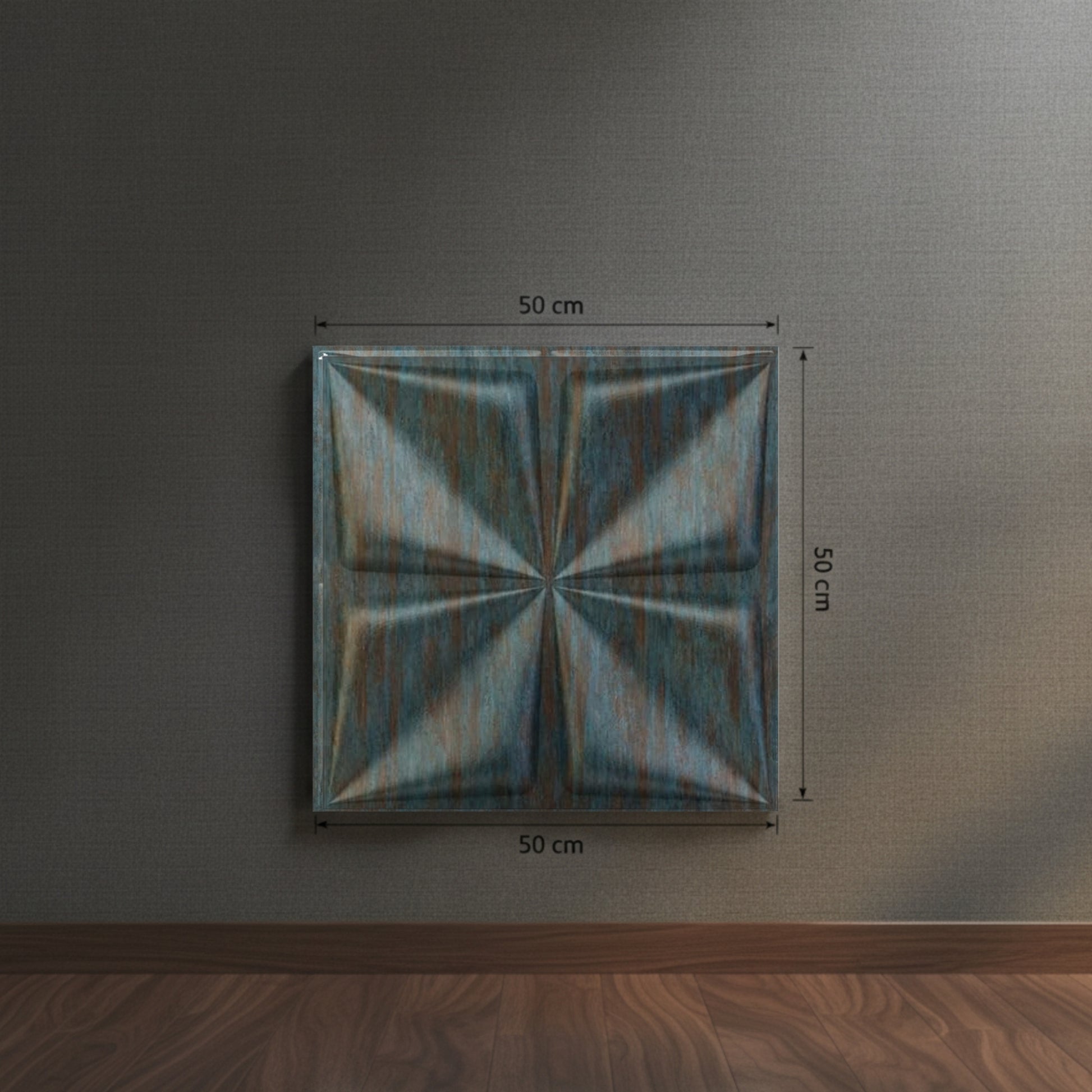 Rustic Wood Brown Bloom Design 3D Wall Panel View-3