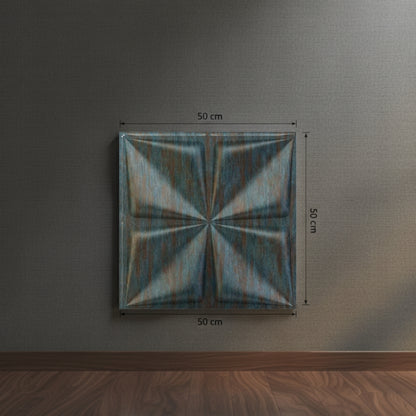 Rustic Wood Brown Bloom Design 3D Wall Panel View-3
