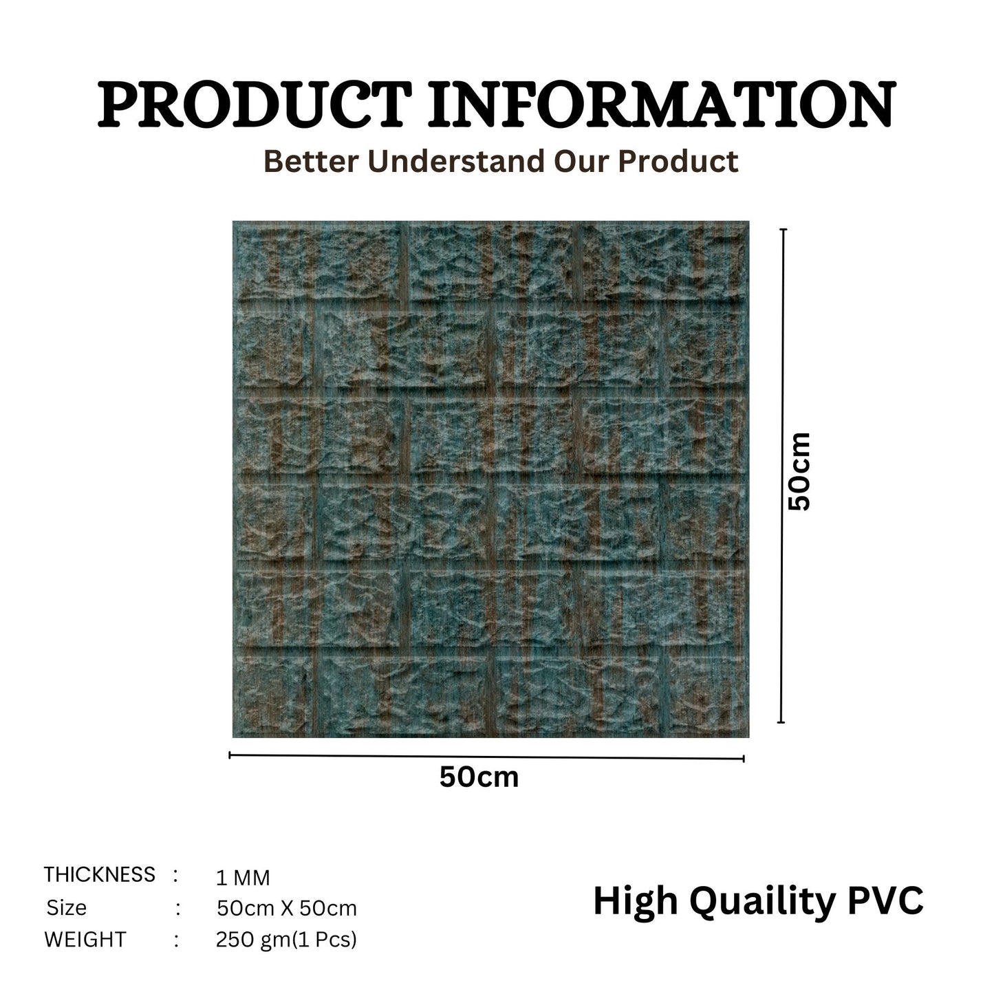 Rustic Wood Self Adhesive 3D Panels Brick Design