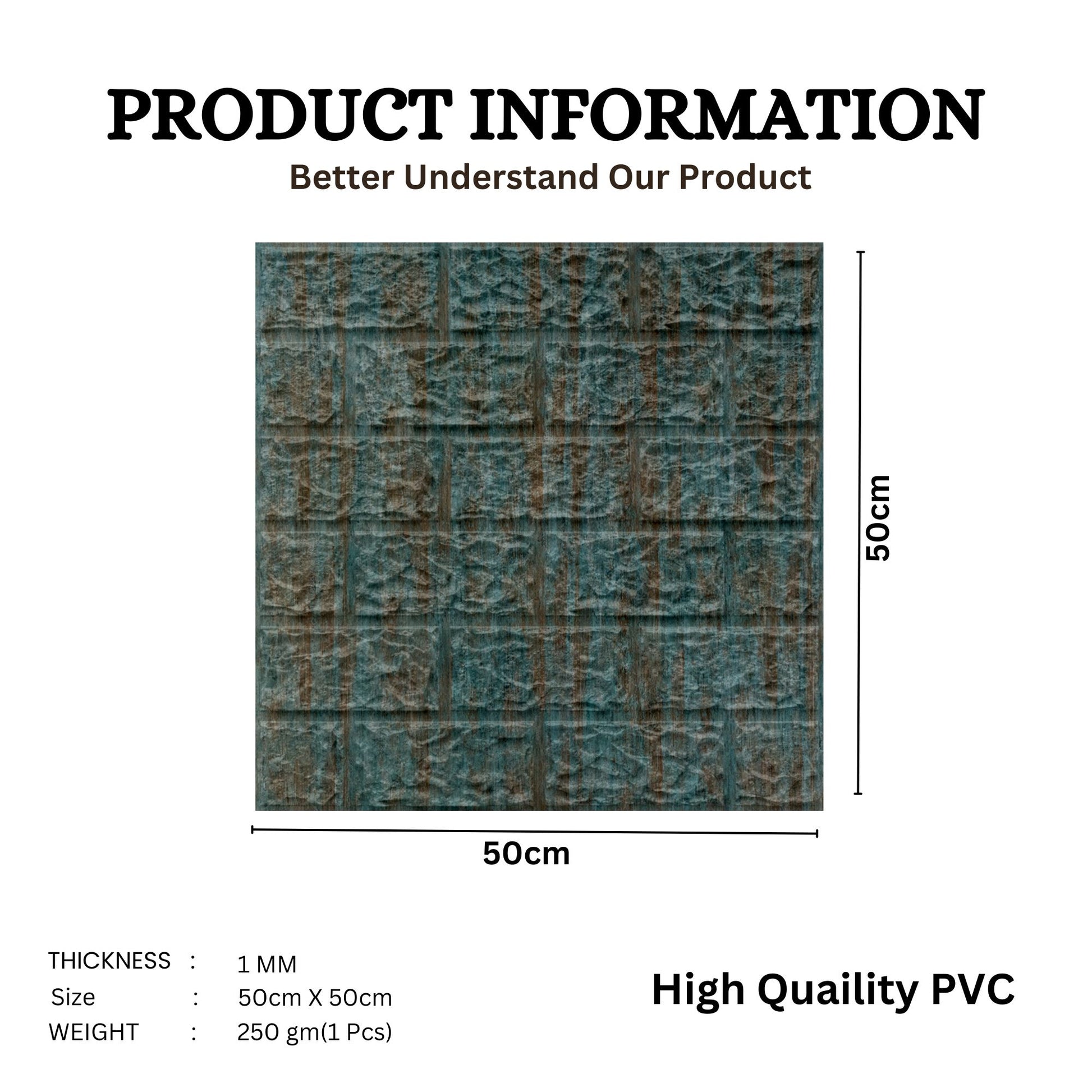Rustic Wood Self Adhesive 3D Panels Brick Design
