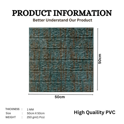 Rustic Wood Self Adhesive 3D Panels Brick Design