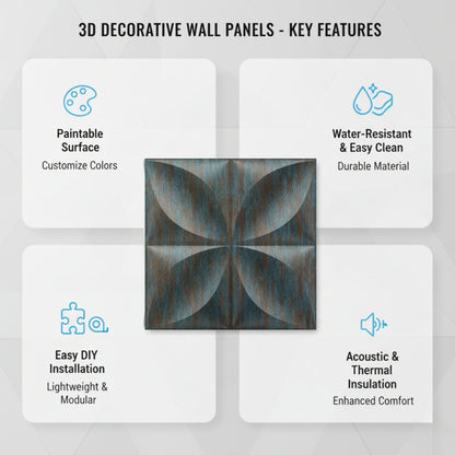 Rustic Wood 3D Wall Panels Butterfly Design