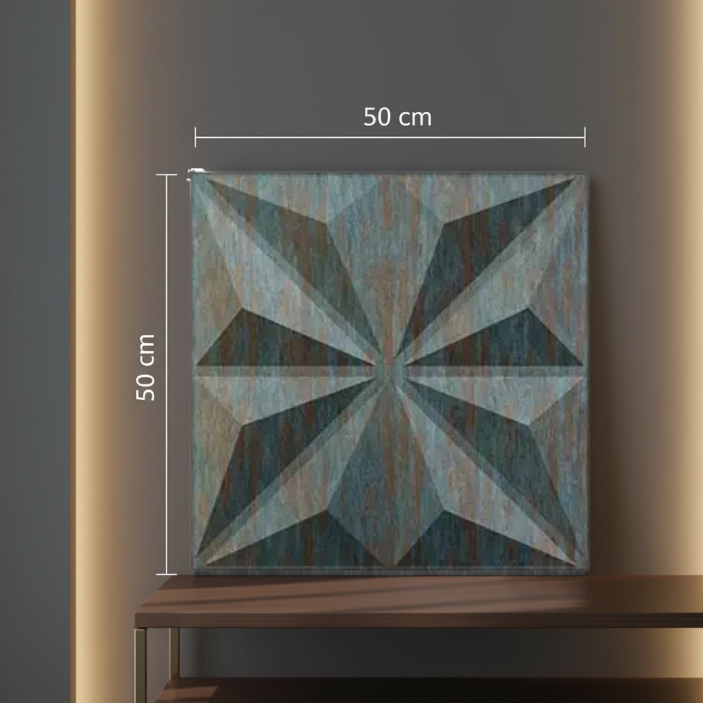 Rustic Wood Crystal Design 3D Wall Panel View-4