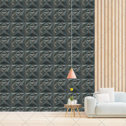 Rustic wood Diamond Design 3D Wall Panel-2