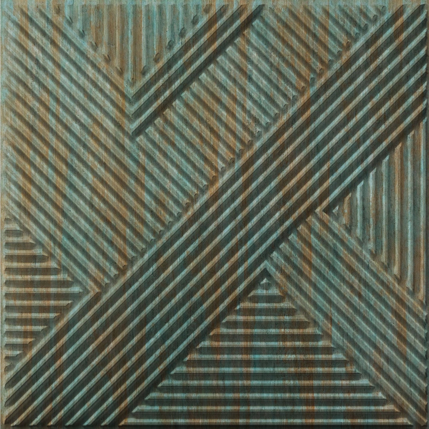 Rustic Wood Self Adhesive Panels Line Abstract Design