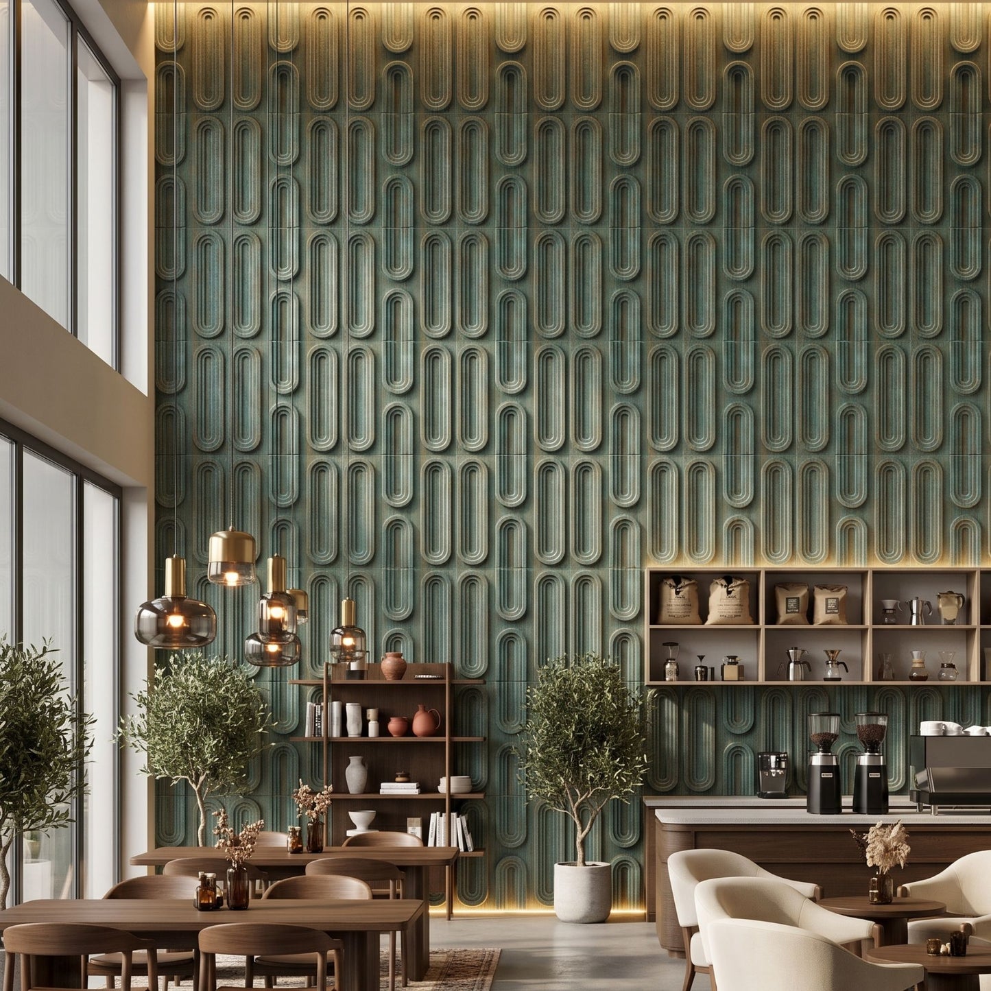 Rustic Wood Loops Design 3D Wall Panel-2