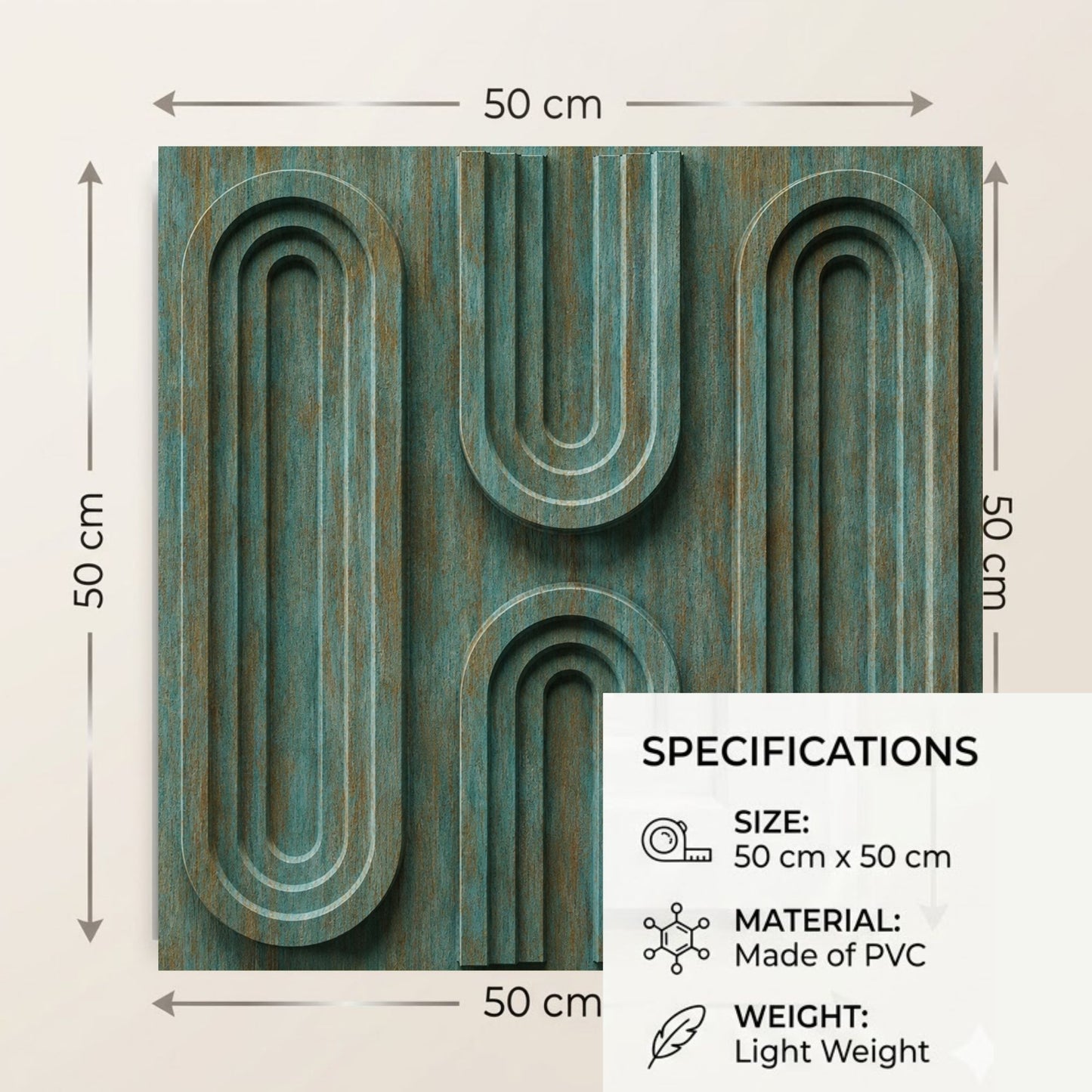 Rustic Wood Loops Design 3D Wall Panel-3