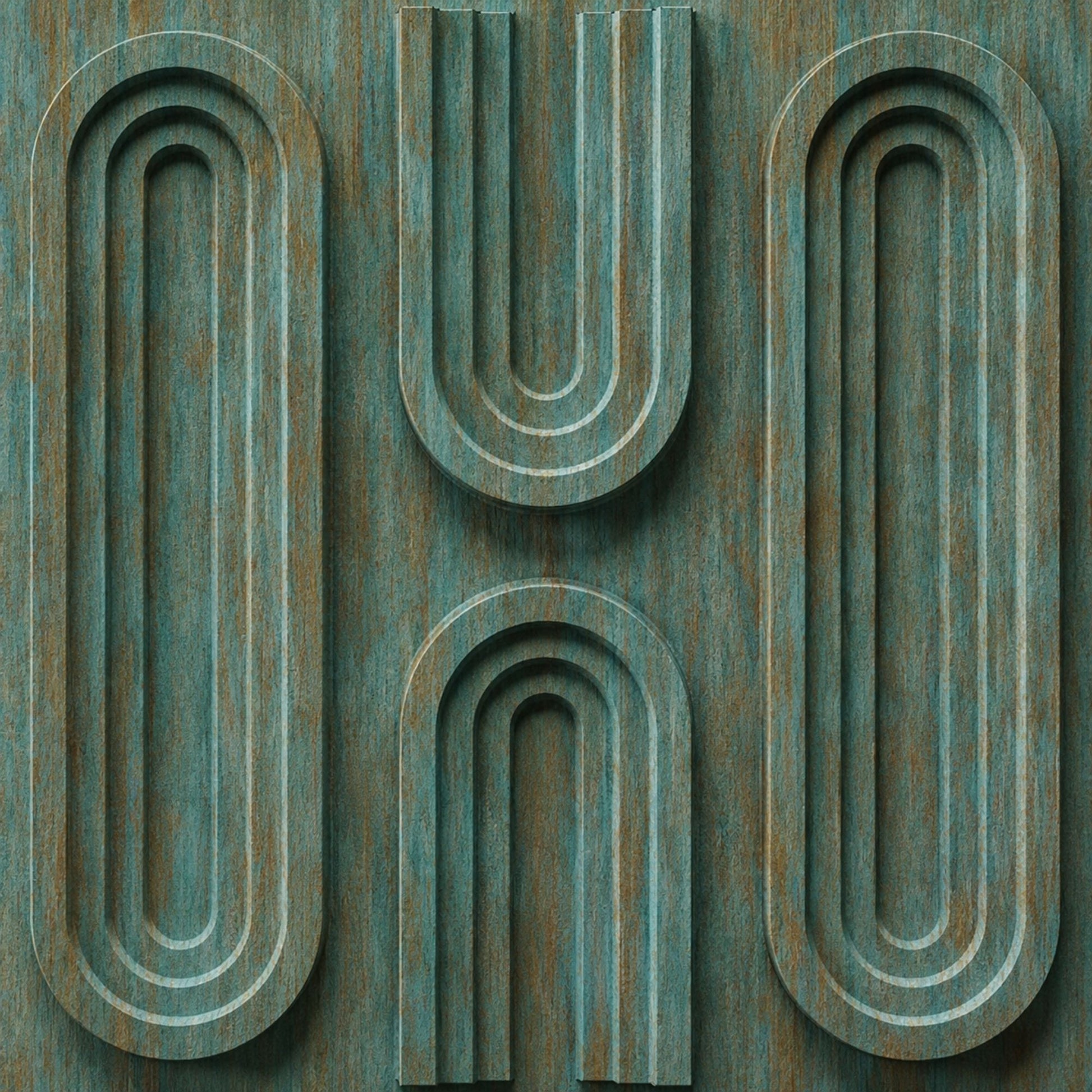 Rustic Wood Loops Design 3D Wall Panel