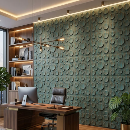 Rustic Wood Moon Design 3D Wall Panel-1