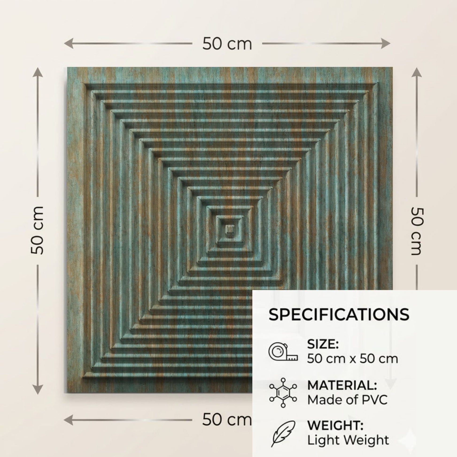 Rustic Wood Pyramid Design 3D Wall Panel-2
