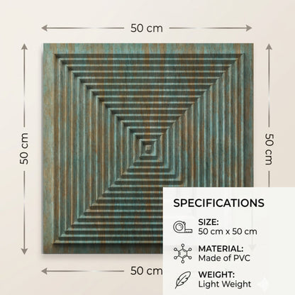 Rustic Wood Pyramid Design 3D Wall Panel-2