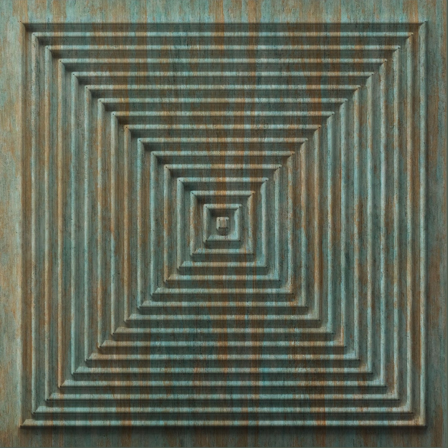 Rustic Wood Pyramid Design 3D Wall Panel