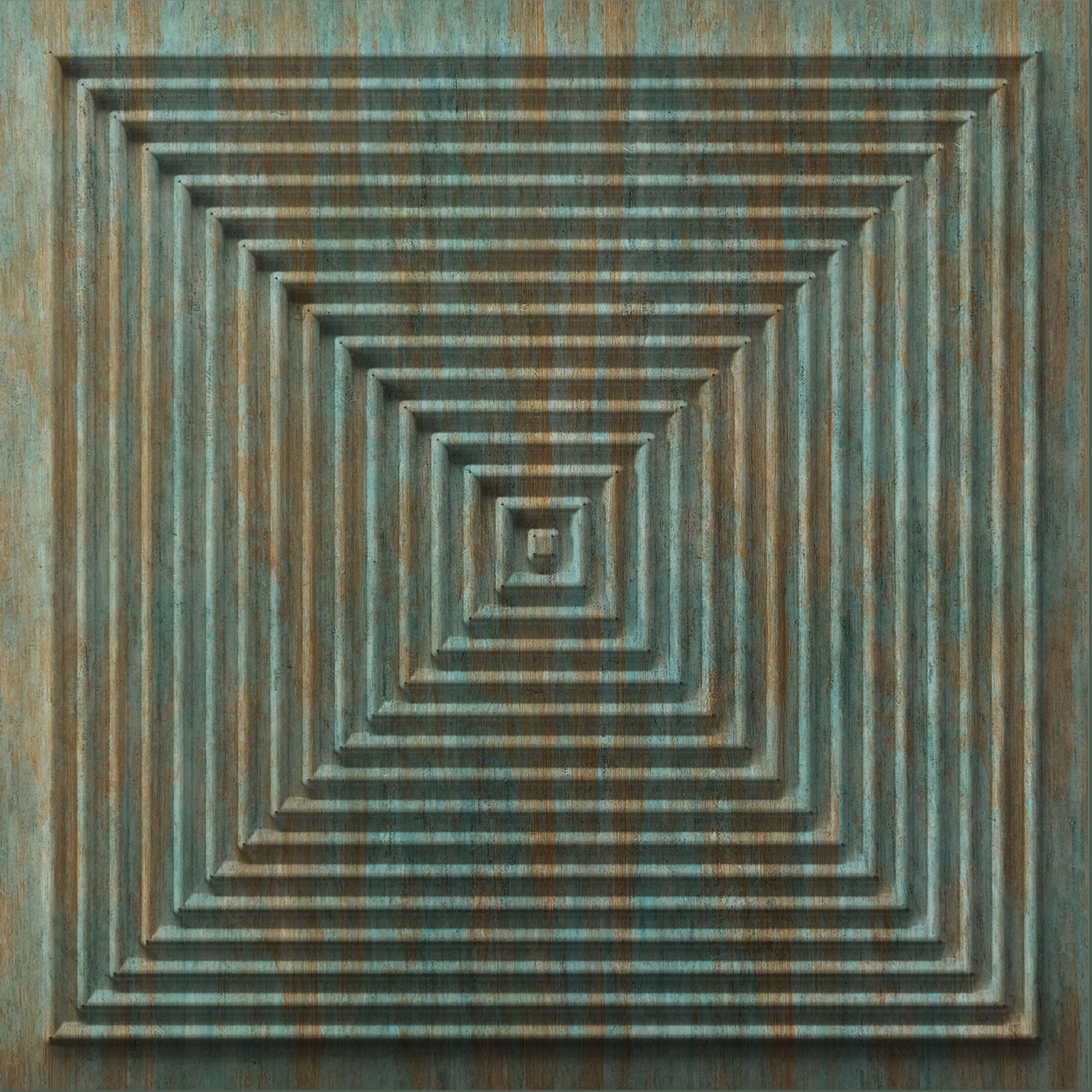 Rustic Wood Pyramid Design 3D Wall Panel