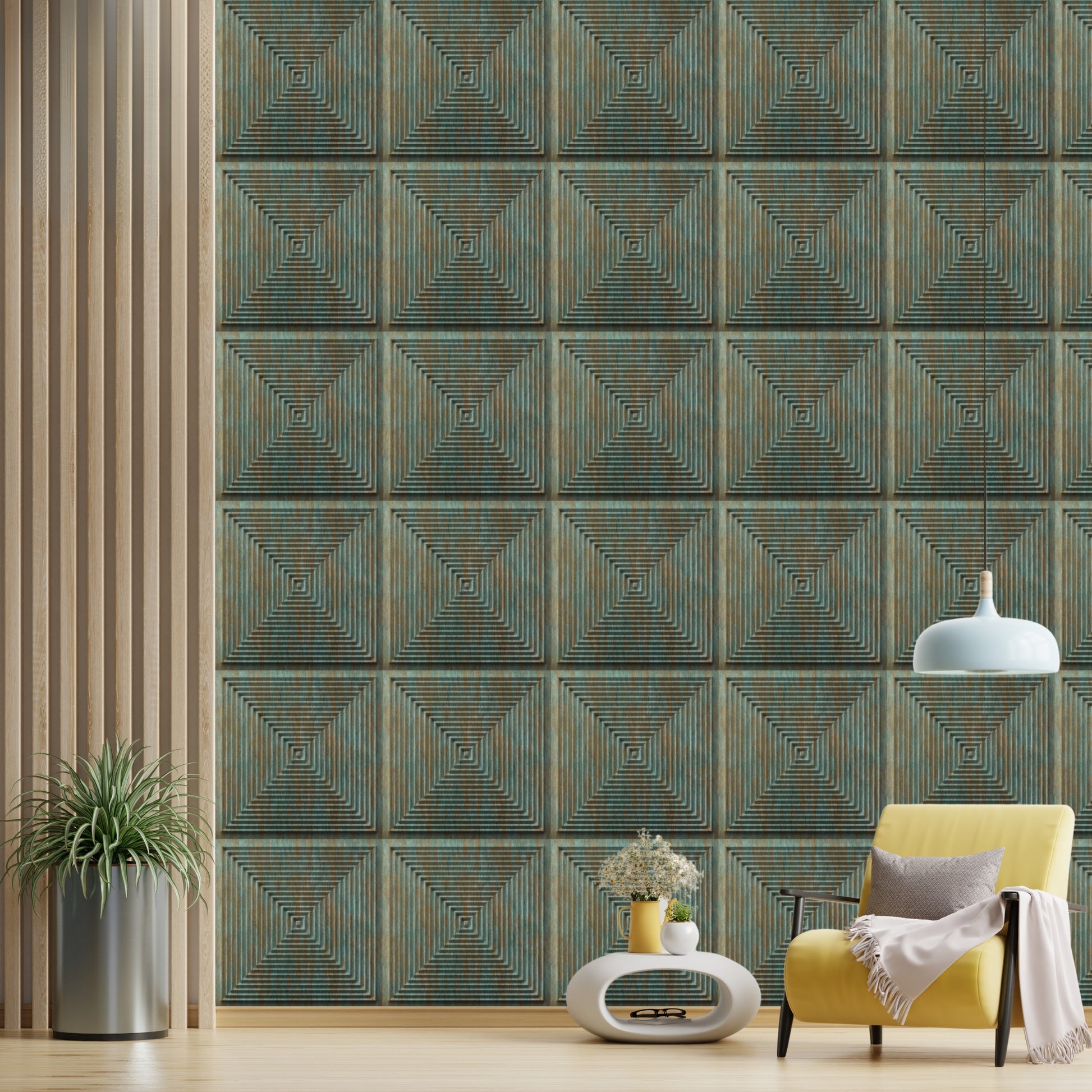 Rustic Wood Self Adhesive Panels Square Design TP112