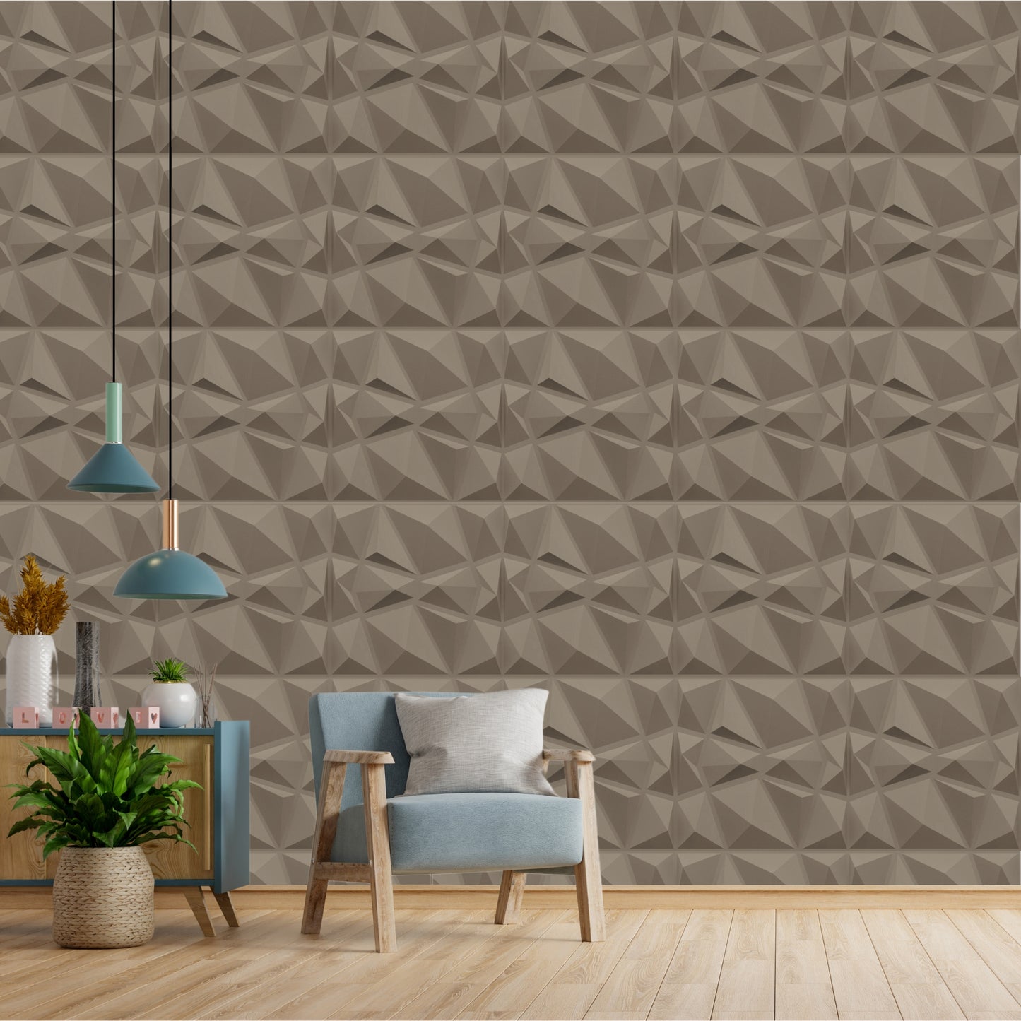 3D Wall Panels - PVC Stone Design 50X50 cm