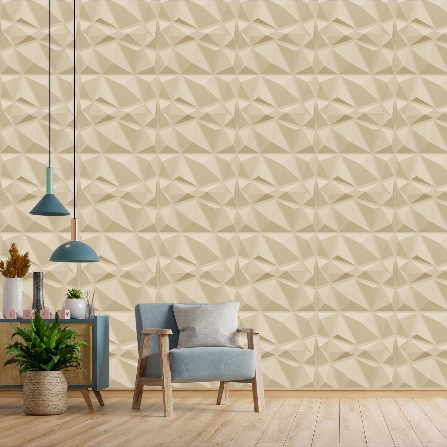 3D Wall Panels - PVC Stone Design 50X50 cm