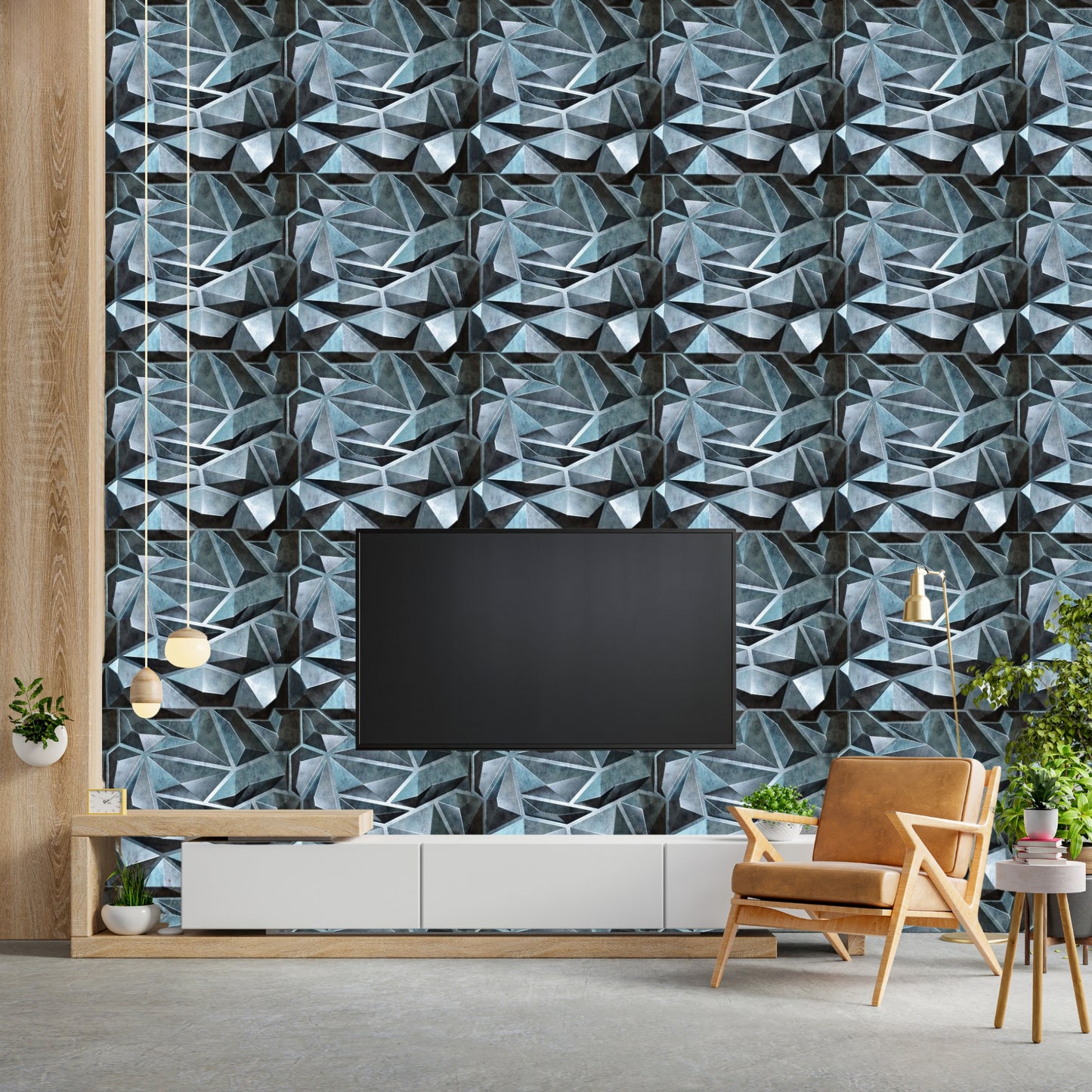 Bronze Rust_Diamond_Design_3D_Wall_Panel_View-2