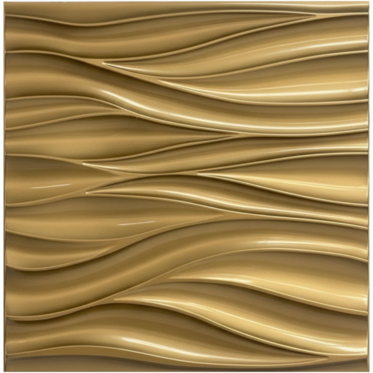 Champagne Gold 3D Wall Panels Wave Design
