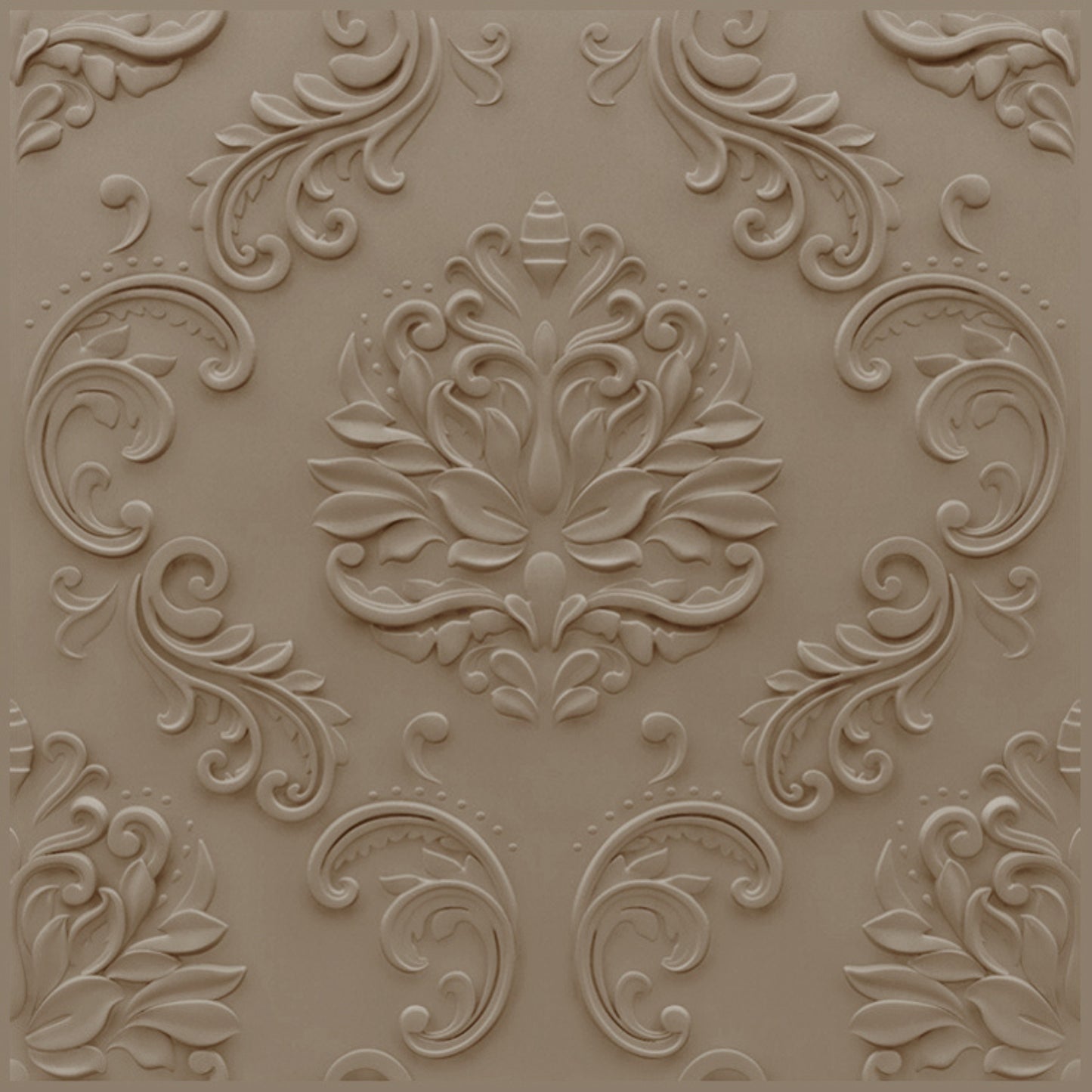 3D Self Adhesive Wall Panel -Damask Design -50x50 cm
