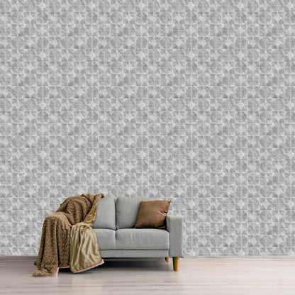 White Marble Self Adhesive Panels Quarter Circle Design
