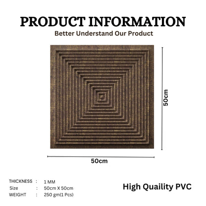 Magnum Brown Self Adhesive Panels Square Design TP112