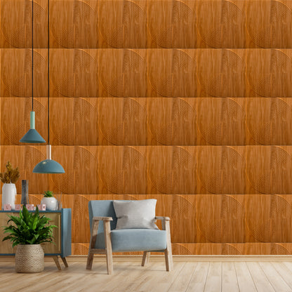 Teak Wood Self Adhesive Panels Circle Design