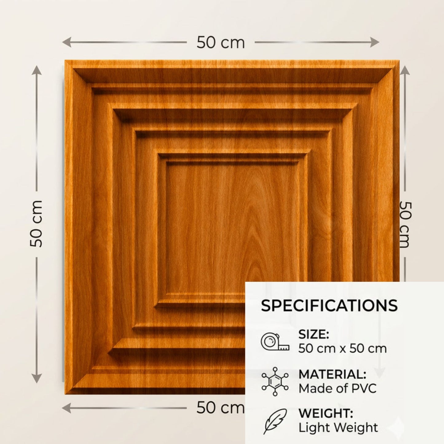 Teak Wood 3D Wall Panels Accent Design3