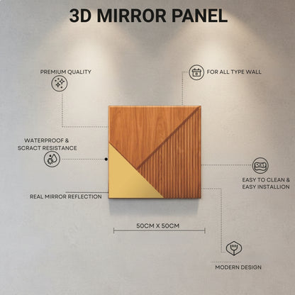 Teak Wood 3D Wall Panels Plaina Design