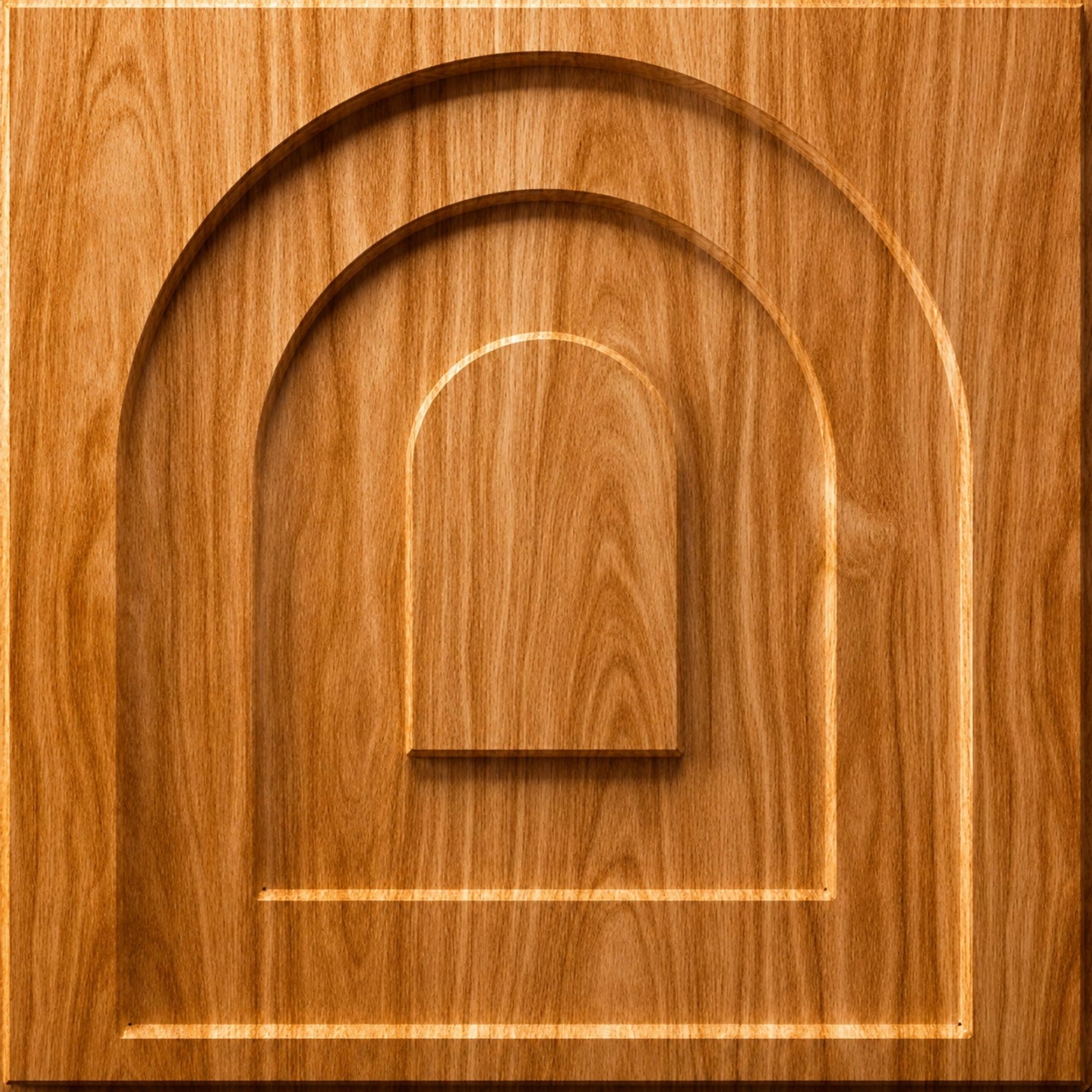 Teak Wood Archi Design 3D Wall Panel