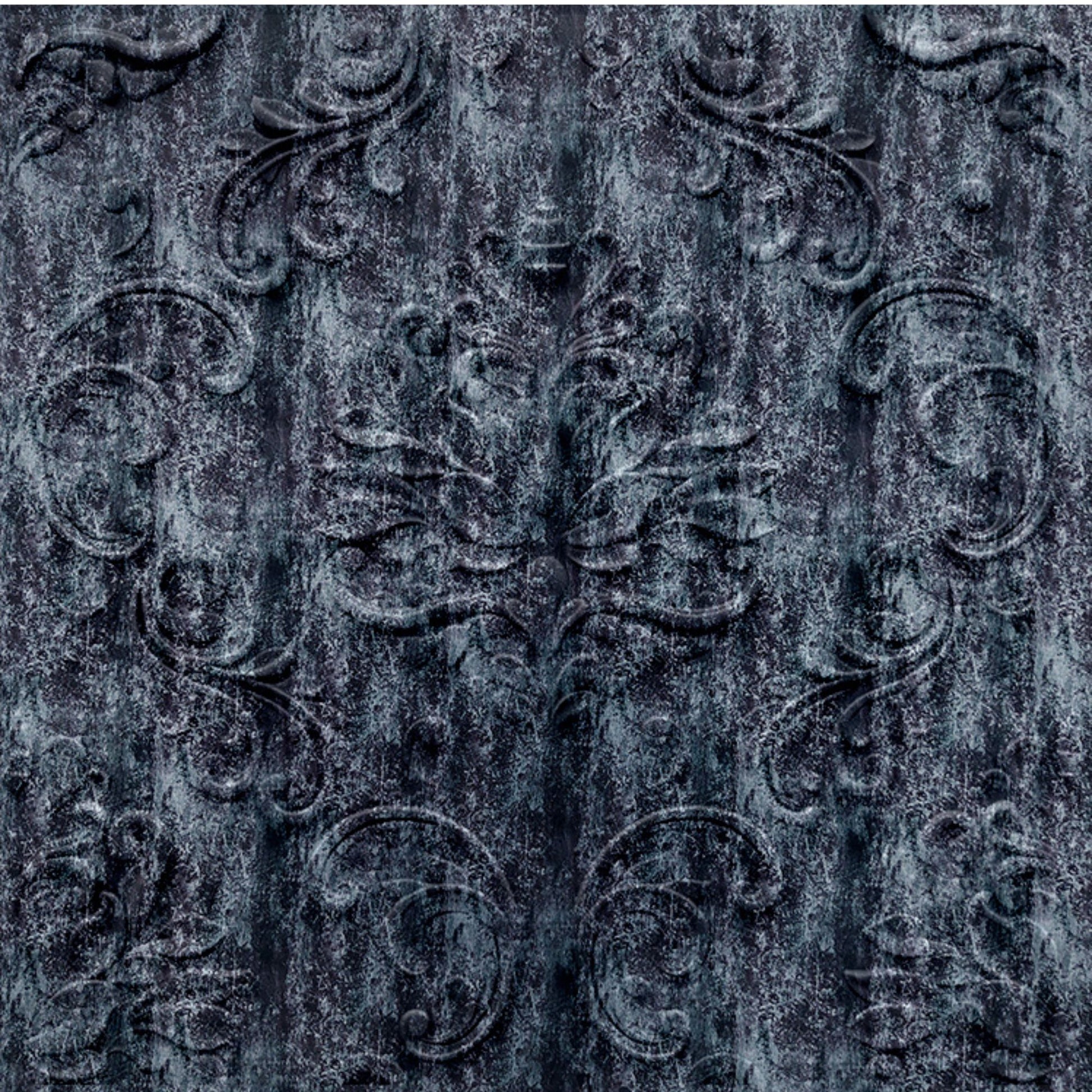 Thunder Black Self Adhesive Panels Damask Design
