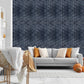 Thunder Black Self Adhesive Panels Damask Design
