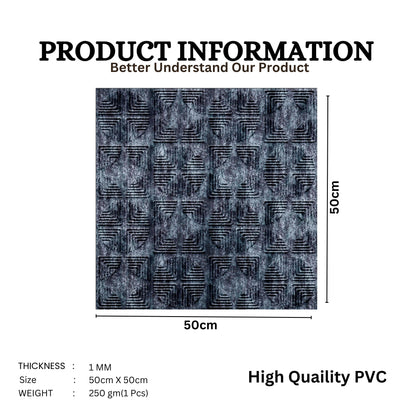 Thunder Black Self Adhesive Panels Quarter Circle Design
