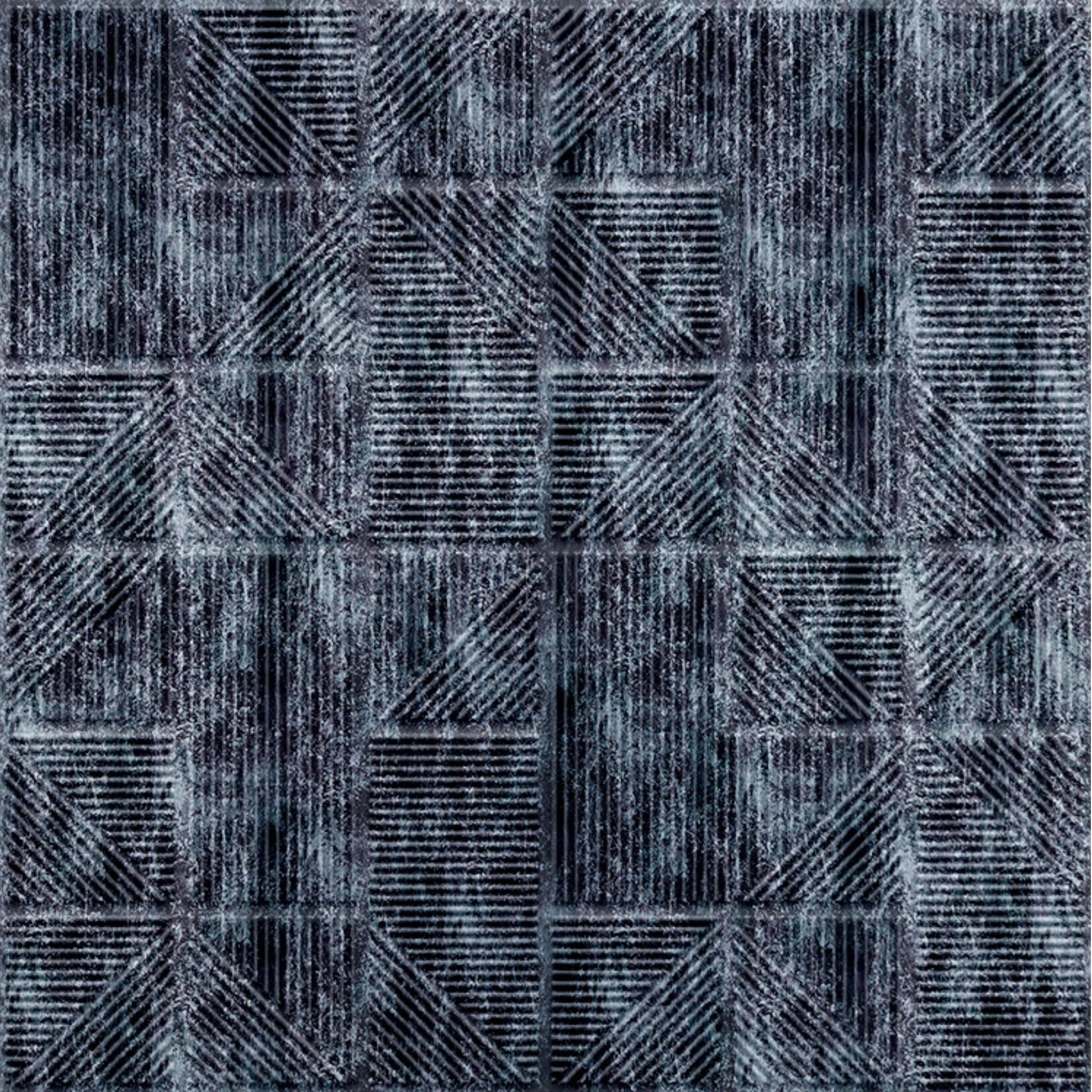 Thunder Black Self Adhesive Panels Stripe Design