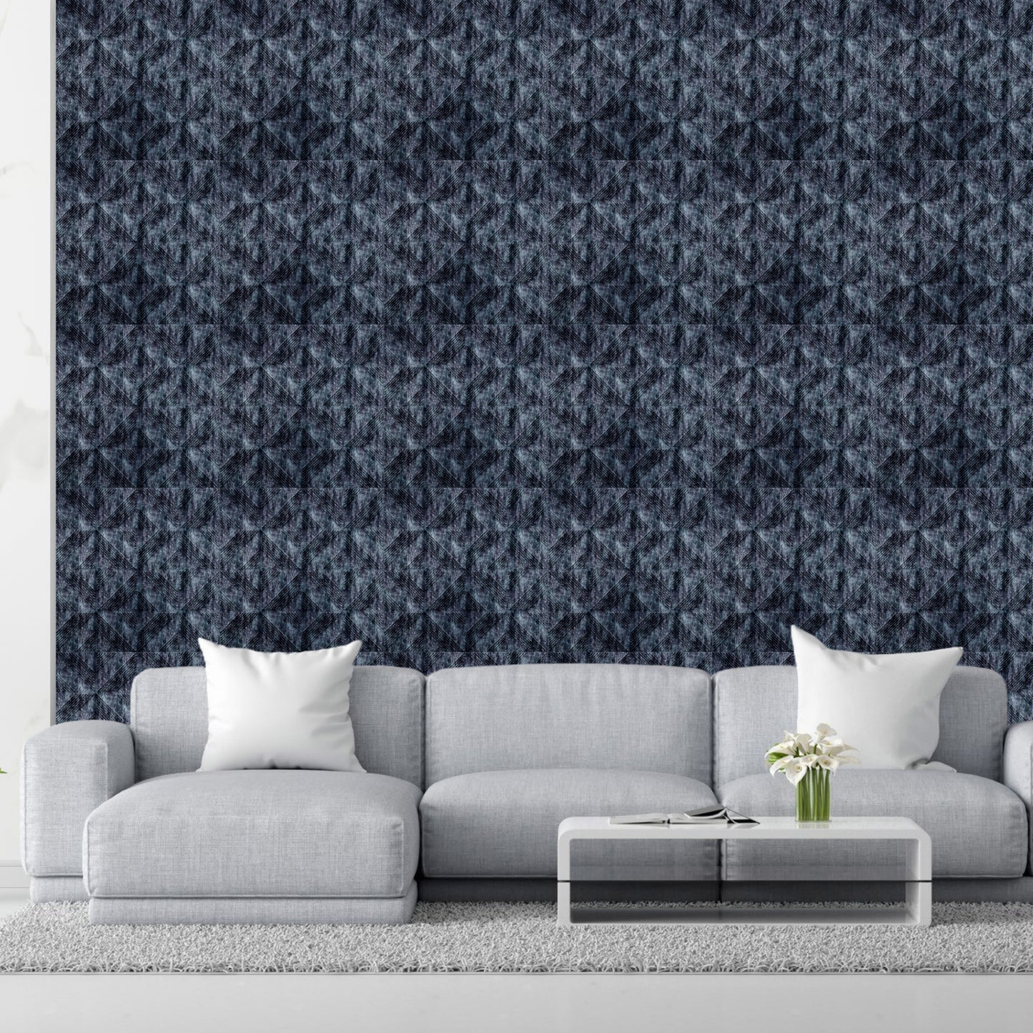 Thunder Black Self Adhesive Panels triangle Design