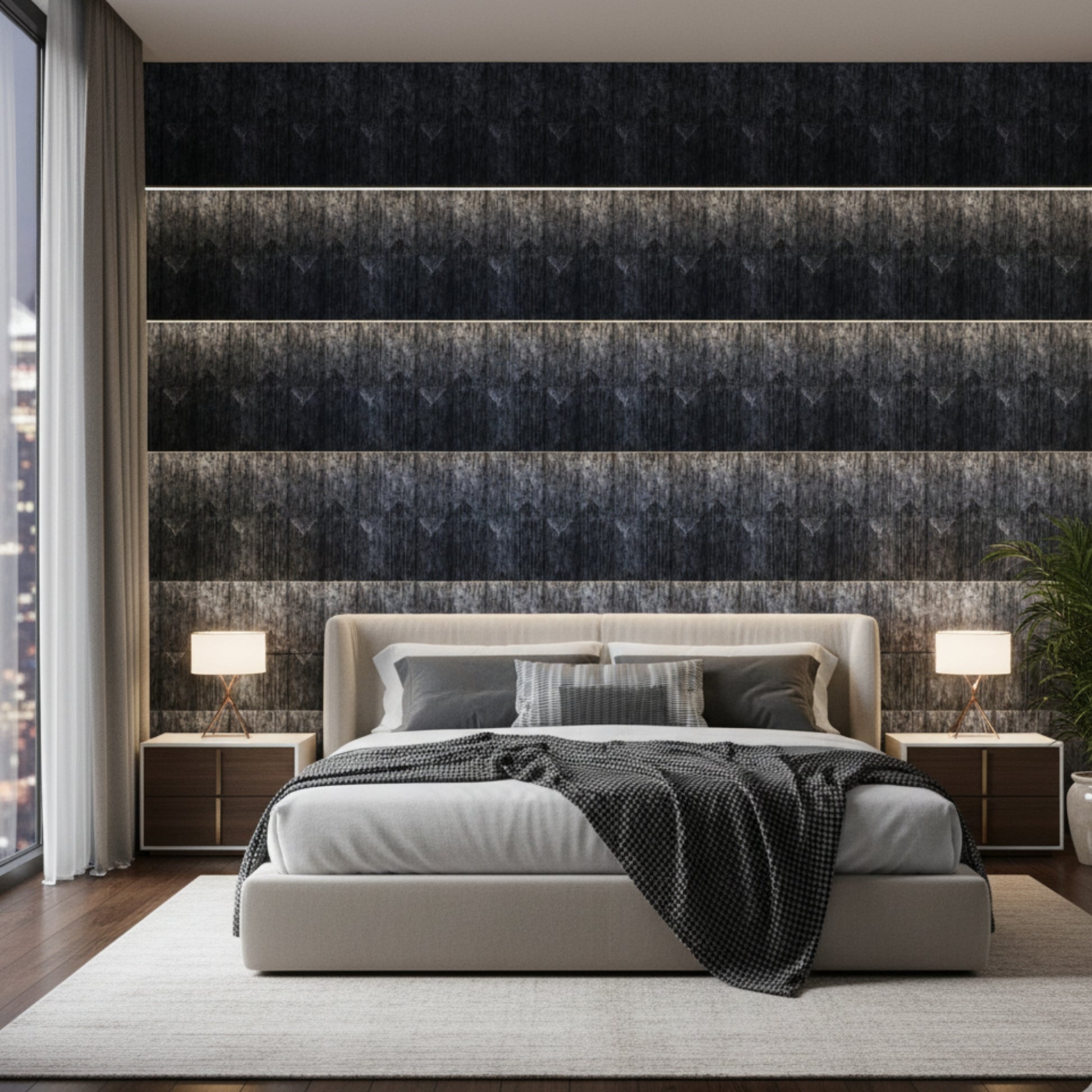Thunder Black 3D Wall Panels Artisan Design