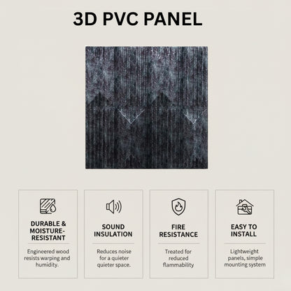 Thunder Black 3D Wall Panels Artisan Design