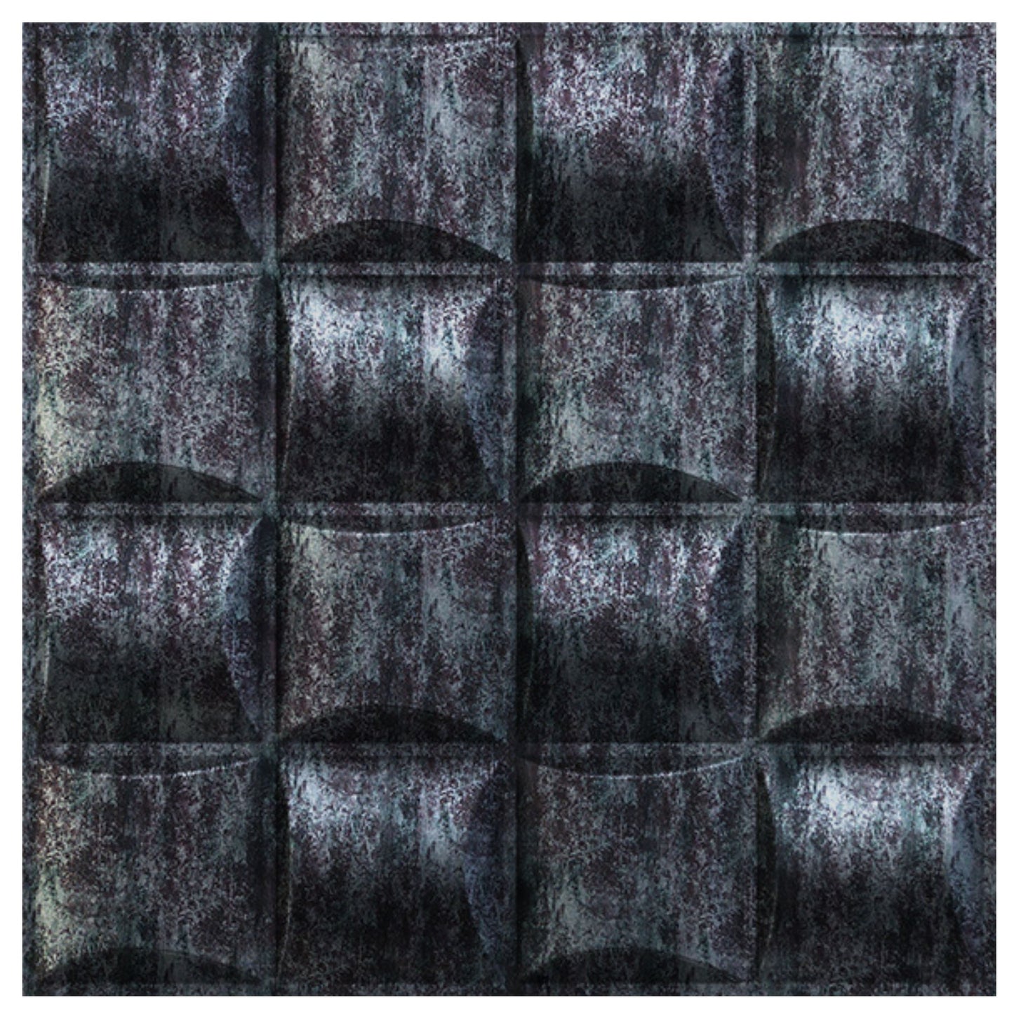Thunder Black Block Design 3D Wall Panel View